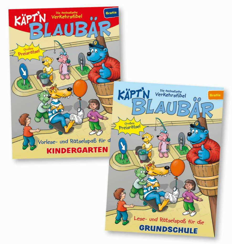 Käptn Blaubär   DIE FANTASTISCHE VERKEHRSFIBEL (Grundschule und Kindergarten) + Kleines Verkehrs ABC kostenlos bestellbar