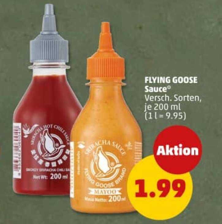 [PENNY] Flying Goose Sriracha Saucen, versch. Sorten je 200ml z.B. Hot Chili oder Mayoo