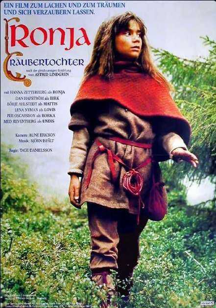 Film Ronja Räubertochter (1984) nach dem Buch von Astrid Lindgren, als Stream oder zum Herunterladen aus der 3Sat Mediathek  KOSTENLOS statt 2,99€