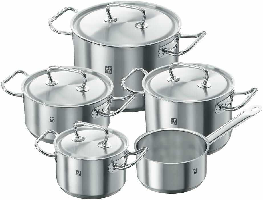 ZWILLING Kochtopf Set, 5 tlg., 4 Deckel, Induktionsgeeignet, Edelstahl, Twin Classic für 109,90€ PVG 116,25€ 