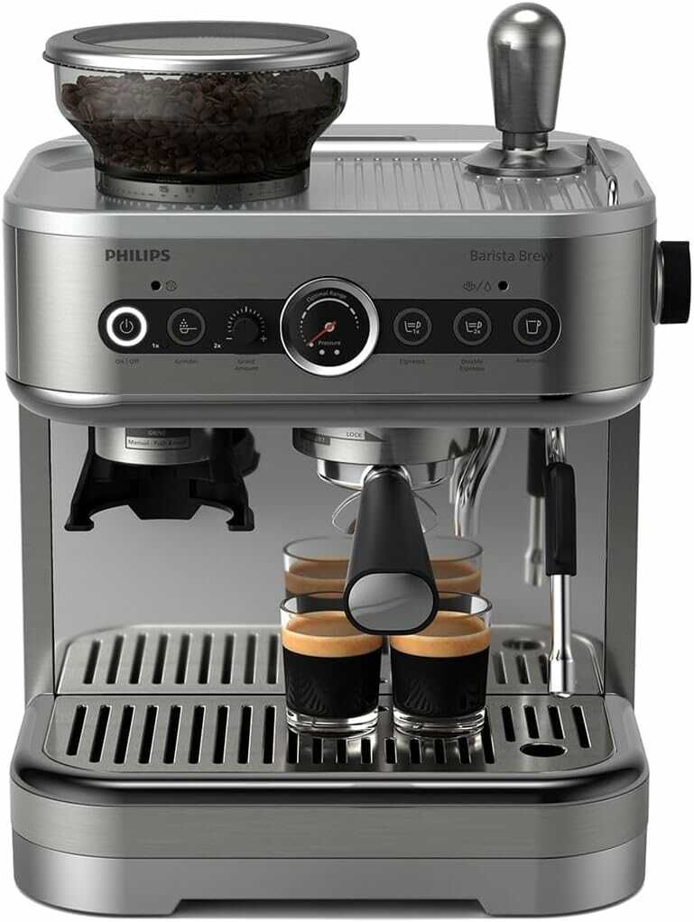 Philips Barista Brew Halbautomatische Espressomaschine   Einfacher & doppelter Espresso + Americano Taste für 459,99€ PVG 475,99€ 