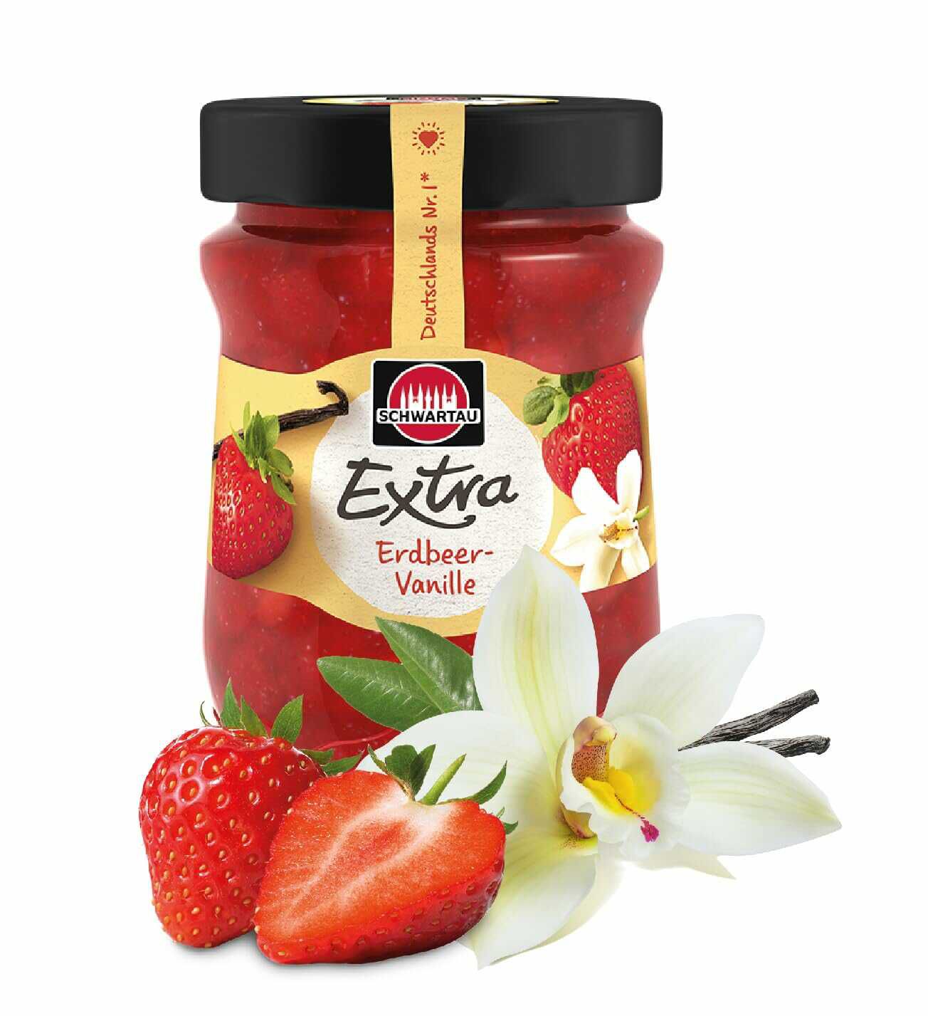 Schwartau Extra Erdbeere Vanille Konfitüre 340g für 1,39€ statt 2€