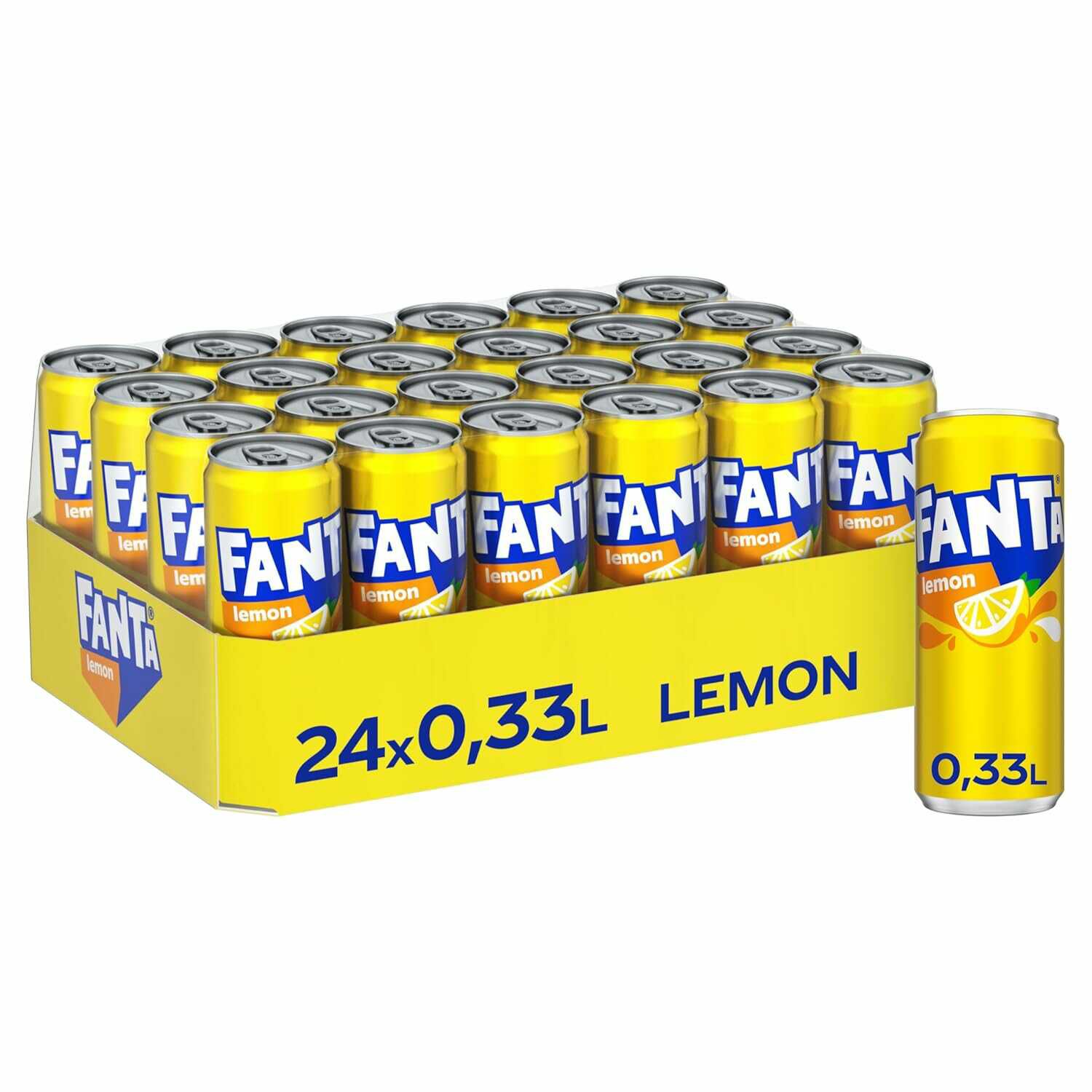 Fanta Lemon   kalorienreduzierte Erfrischung mit fruchtigem Zitronengeschmack (24 x 330 ml) 14,84€ statt  23,76€