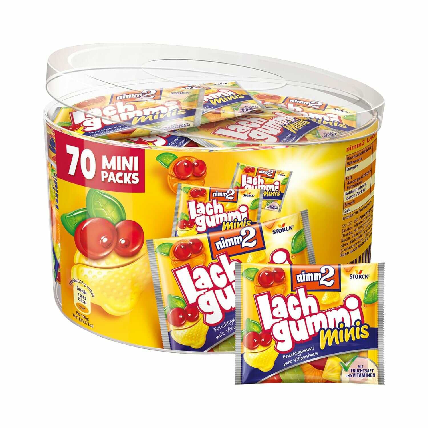 2x nimm2 Lachgummi Minis Runddose – 2 x 735g 9,78€ statt  13,98€