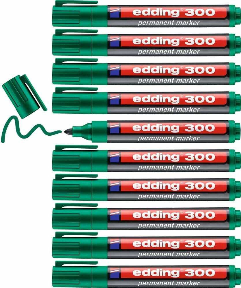 10 Stück edding 300 Permanentmarker   grün 4,26€ statt  10,39€