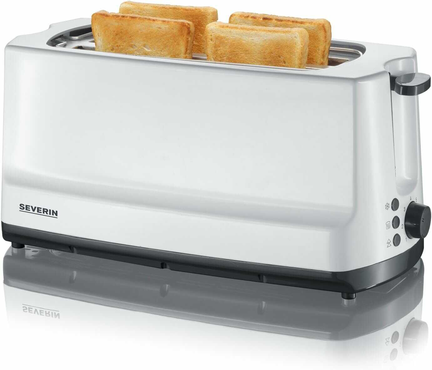 SEVERIN Doppel Langschlitztoaster, mit Brötchenaufsatz, 1.400 W  Für 26,99€ PVG 34,56€