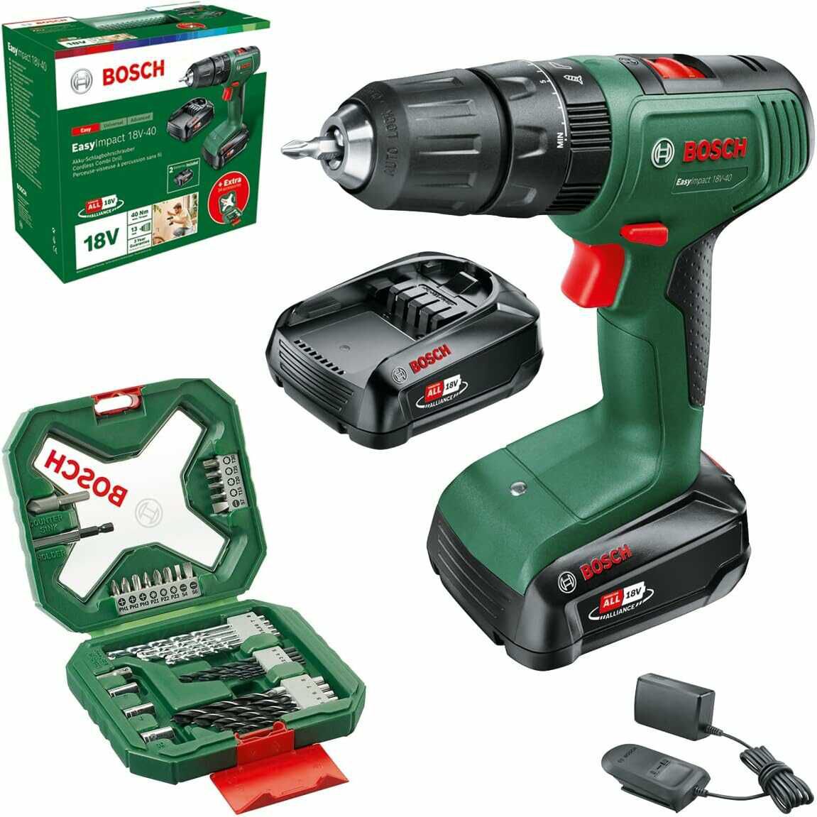 Bosch Home and Garden Akku Schlagbohrschrauber EasyImpact 18V 40 115,31€ statt  157,99€