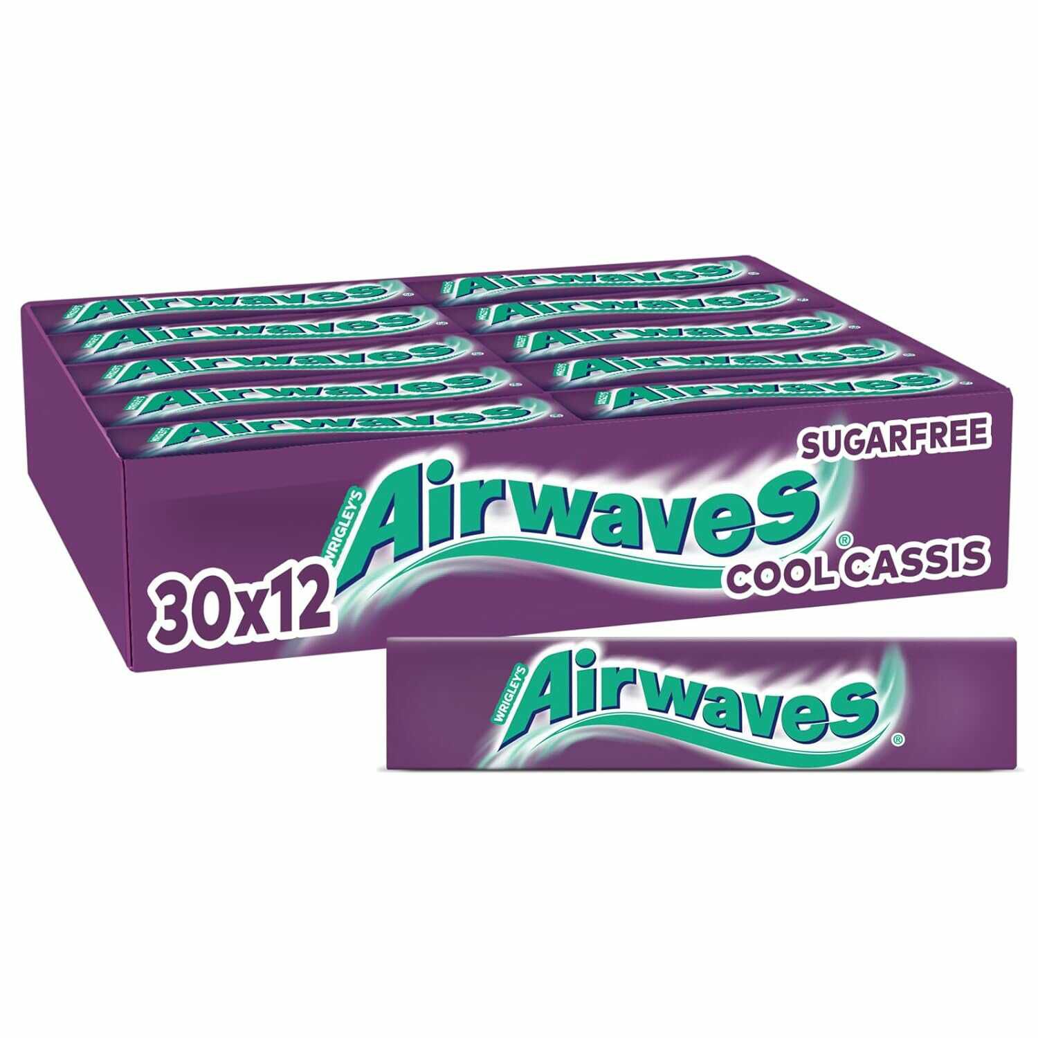 30 Packungen Airwaves Cool Cassis, Zuckerfreier Kaugummi 13,99€ statt  20,89€