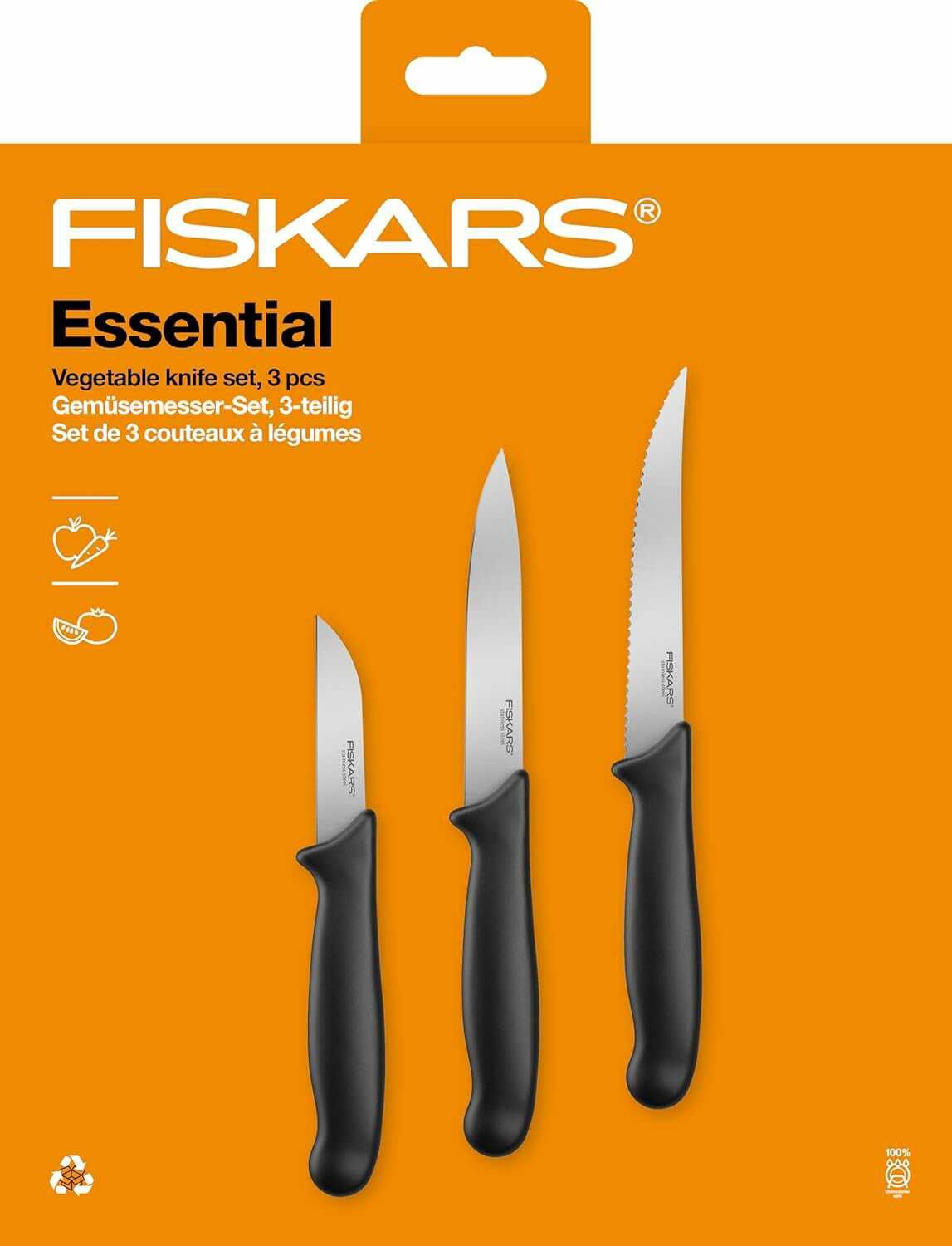 Fiskars Gemüsemesser Set, 3 teilig 7,99€  statt 11,99€