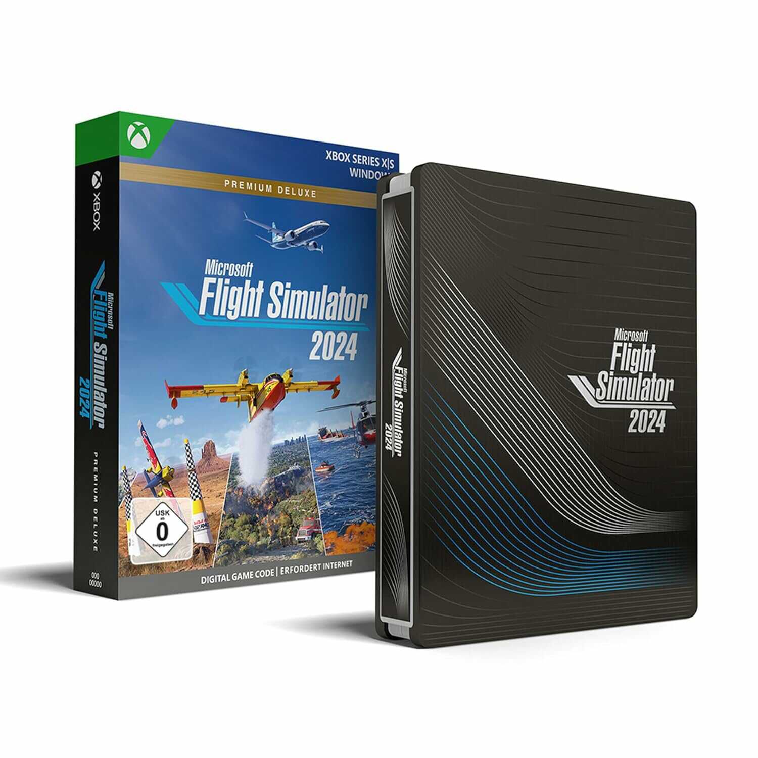 Microsoft Flight Simulator 2024 – Premium Deluxe SteelBook Edition – Xbox Series X|S und Windows Download Code für 97,81 PVG 104,99€