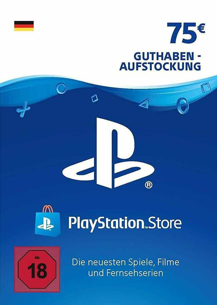 PSN Guthaben Karte 75 EUR (DE) PSN key DEUTSCHLAND für 61,80€