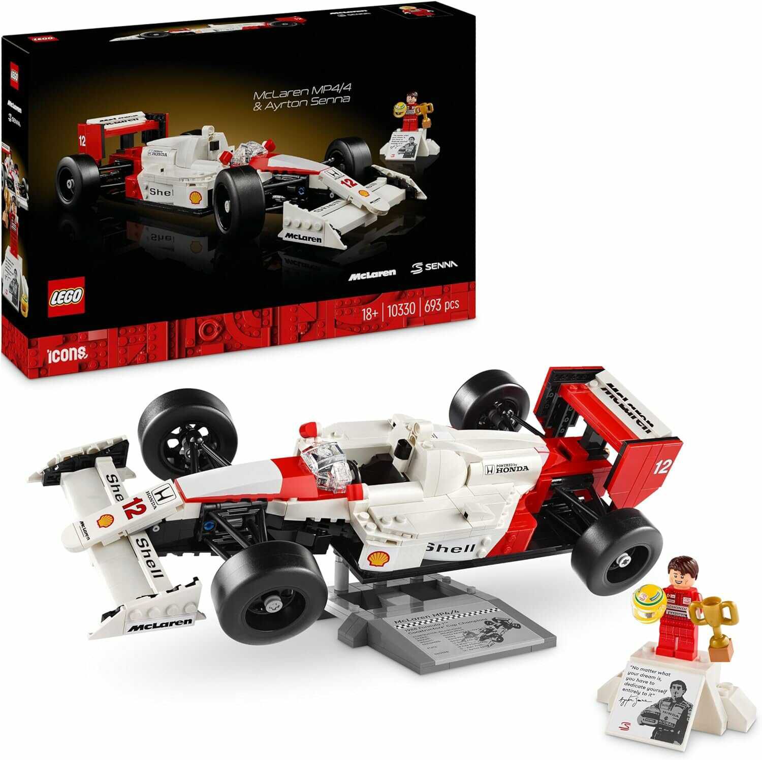 LEGO Icons McLaren MP4/4 & Ayrton Senna Model Car 49,99€ statt  61,34€