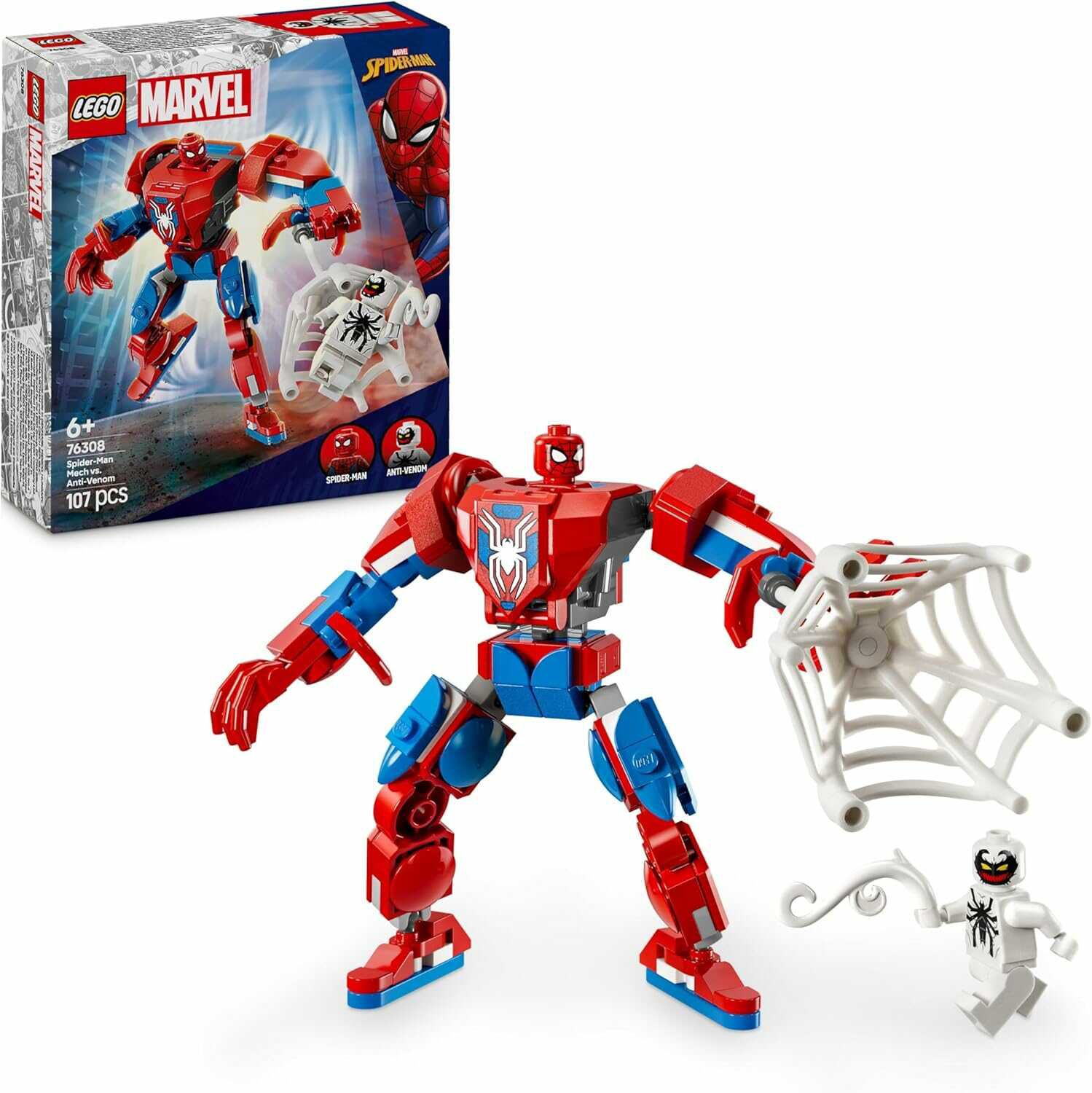 LEGO Marvel Spider Man Mech vs. Anti Venom   Superhelden Spielzeug     Für 12,49€ PVG 15,89€