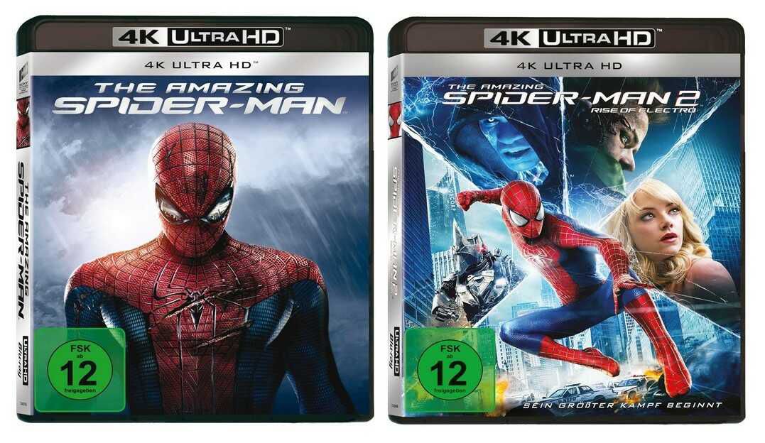 (4K Ultra HD Blu ray) The Amazing Spider Man für 13,27€ statt 13,79€ / The Amazing Spider Man 2   Rise of Electro für 13,27€ statt 18,90€