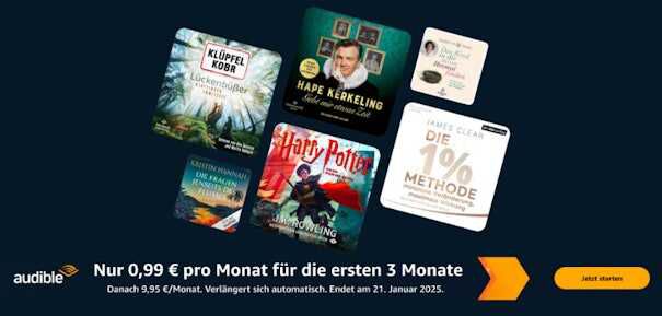 3 Monate Audible für 0,99€   für alle ohne aktives Abo