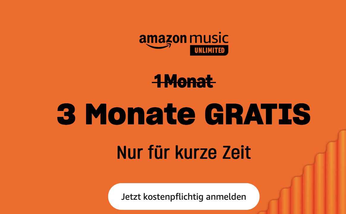 Amazon Music Unlimited testen: jetzt 3 Monate gratis sichern