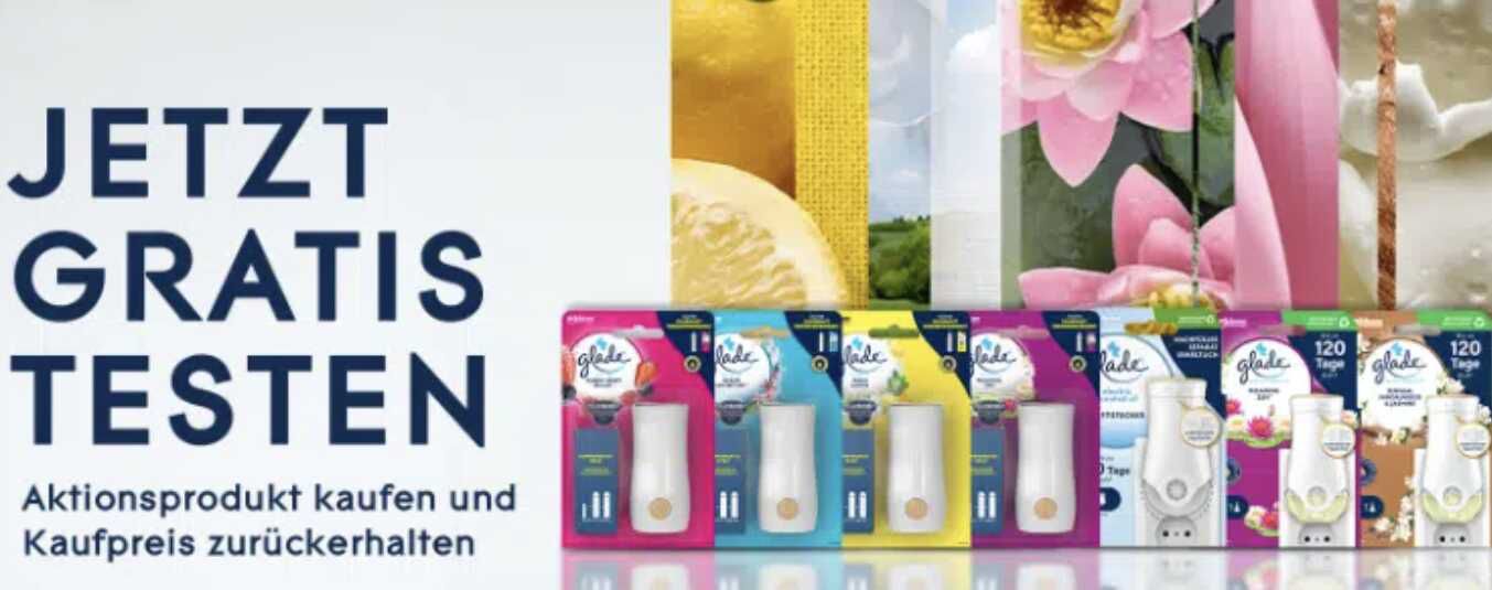 Glade® gratis testen: Geld zurück touch & fresh® Minispray oder Electric Scented Oil Duftstecker