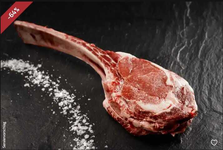 Wolowina Färsen Tomahawk Steak 64 % Rabatt