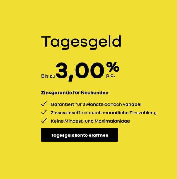 Renault Bank Tagesgeld: bis zu 3,00% p. a. für Neukunden  Festgeld: bis zu 2,45% p.a.