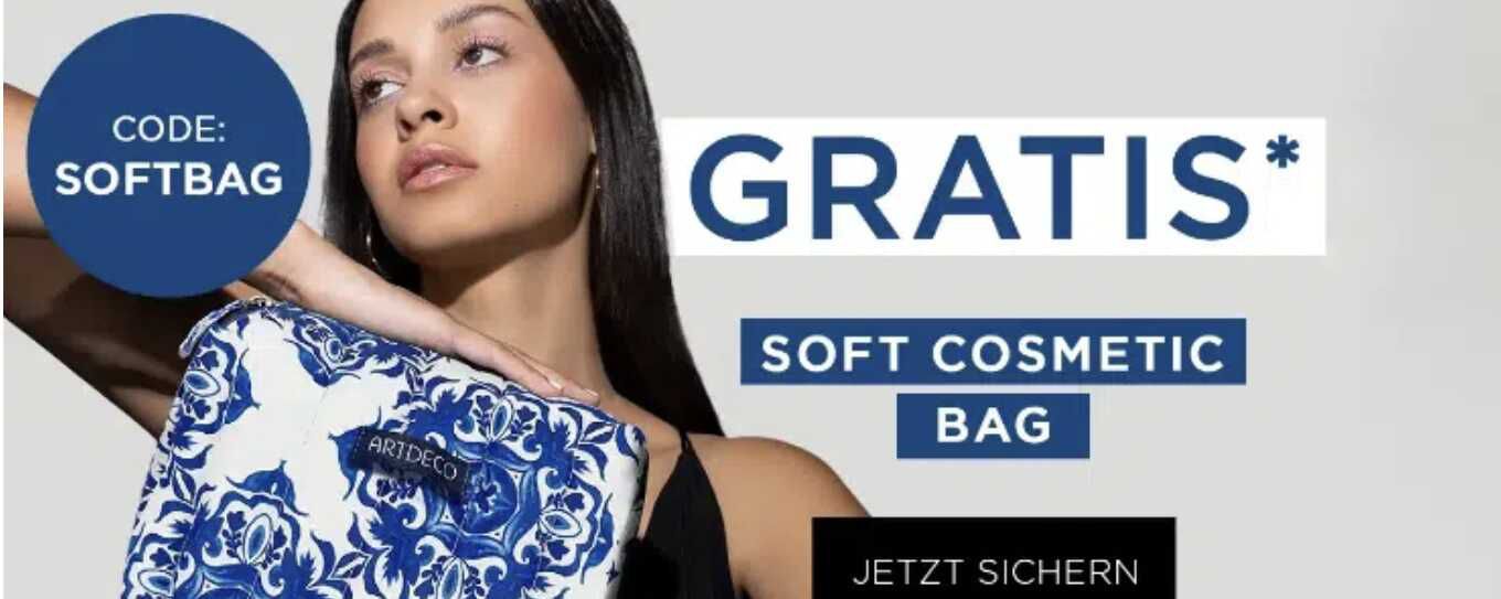 Gratis Soft Cosmetic Bag bei ARTDECO sichern (45€ MBW, versandkostenfrei) Ablaufdatum: 02.03.2025