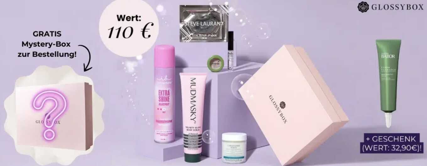 2 Glossyboxen bestellen & nur 1 bezahlen – nur 0,96€ pro Beauty Artikel