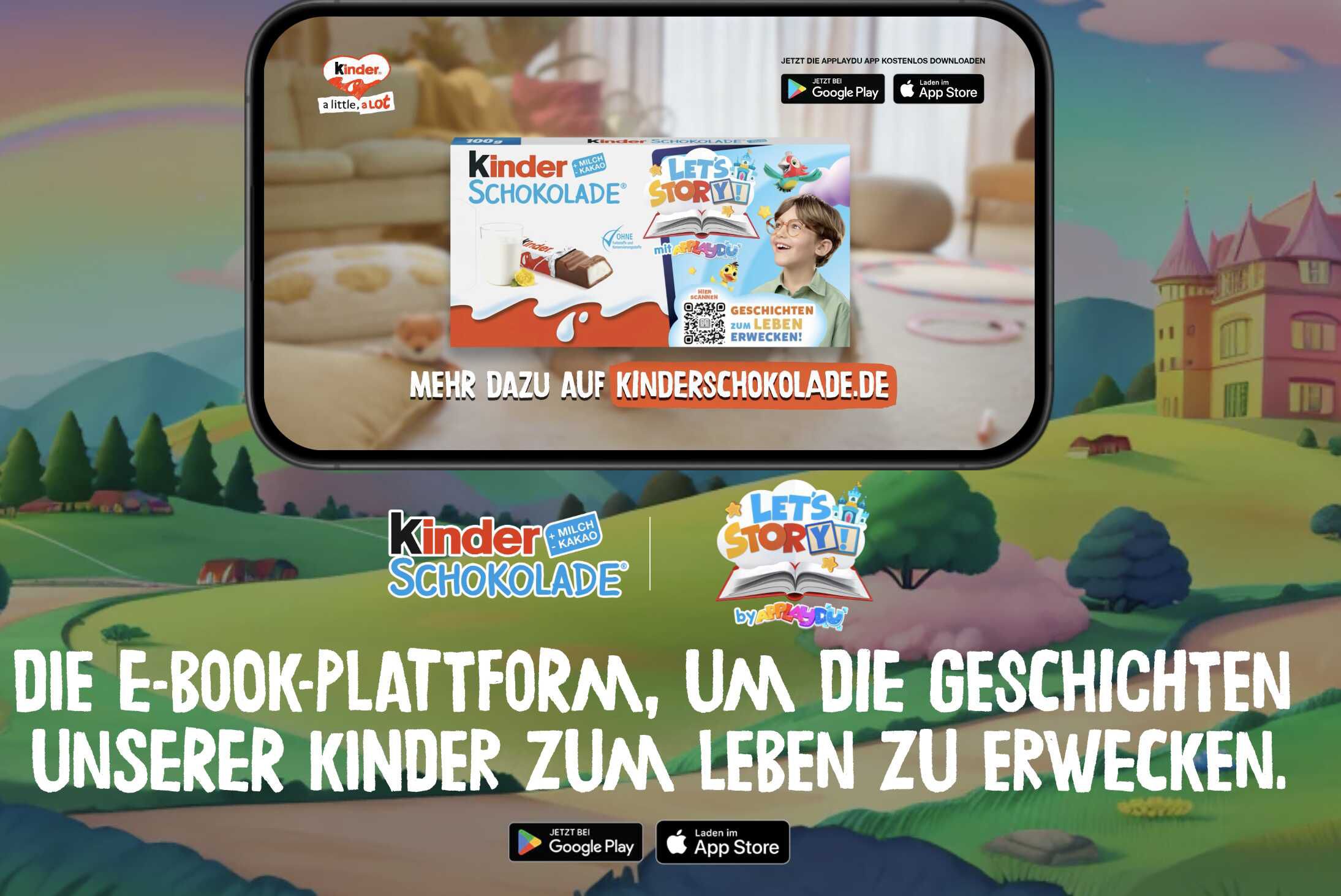 kinder Schokolade Let’s Story – Geschichten erstellen die Applaydu App herunterladen.