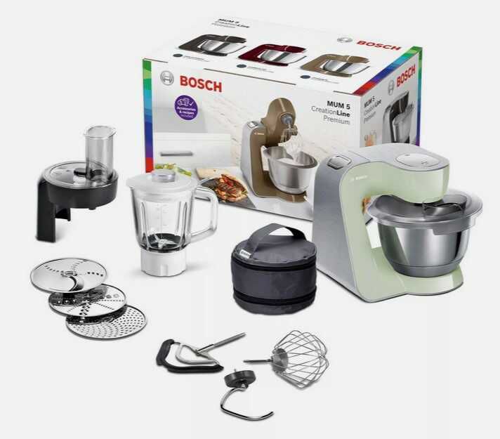 Bosch ‎MUM58MG60 Küchenmaschine mit Zubehör (3,9 L / 1000 Watt / Mintgrün) für 179,91€ statt 224,91€