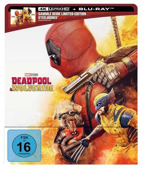 Deadpool & Wolverine – Limitiertes Steelbook DEADPOOL (4K Ultra HD & Blu ray) für 27,99€ statt 33,99€