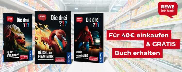 Die drei ??? Bücher kostenlos bei REWE erhalten