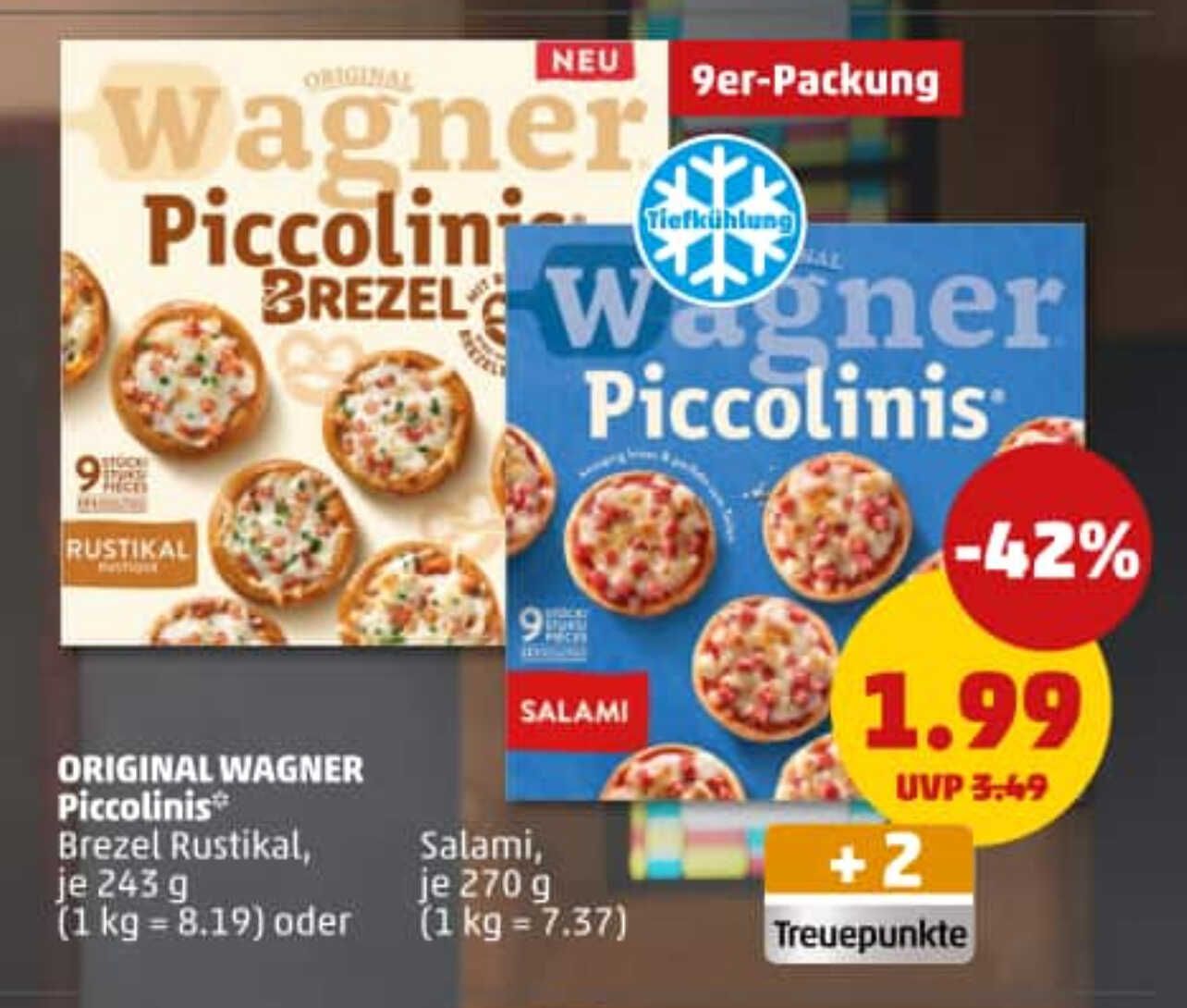 ORIGINAL WAGNER Piccolinis® bei Penny für 1,99/1,79€ anstatt 3,49€