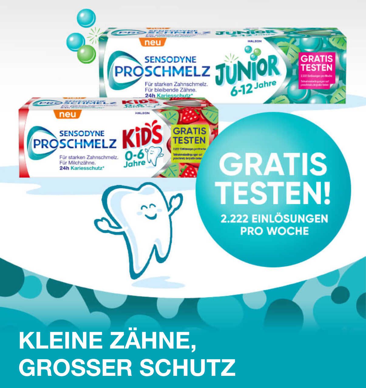 Sensodyne Proschmelz Kids oder Junior gratis