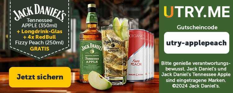 Jack Daniel’s Whiskey gratis zur Bestellung bei UTRY.ME (29,90€ pro Bestellung)