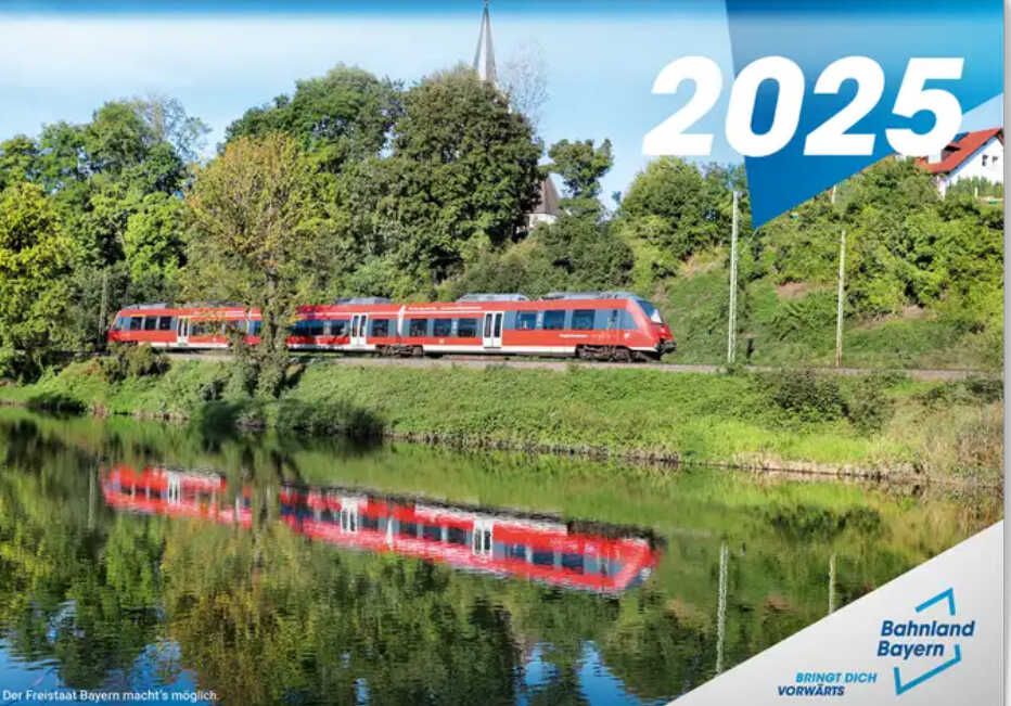 Bahnland Bayern Wandkalendar 2025 kostenlos vorbestellen