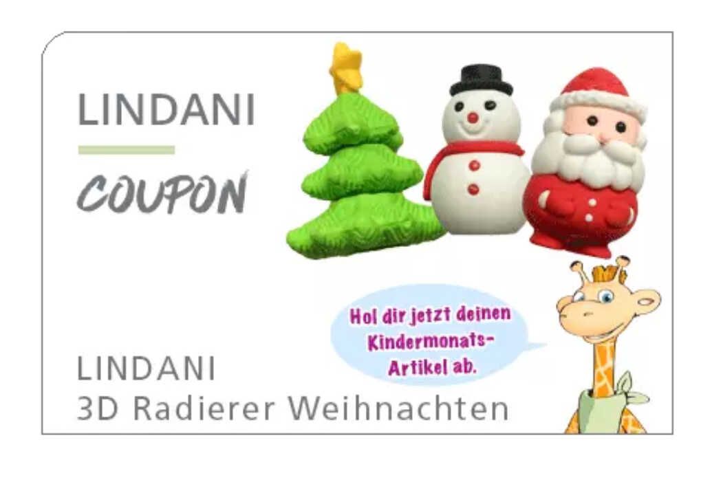 Gratis bei Linda: Winterliche Tasche & 3D Radierer