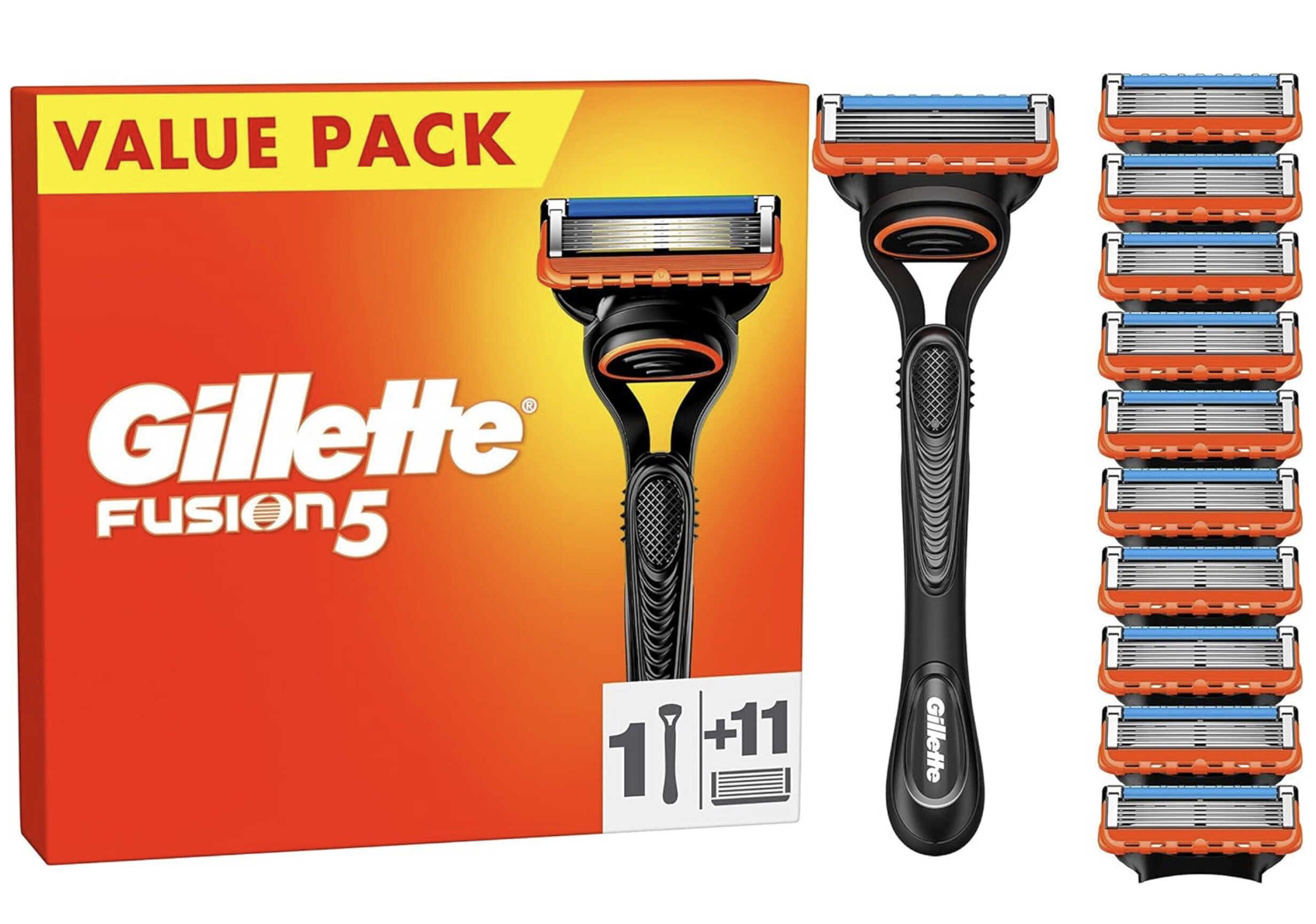 Gillette Fusion5 Rasierer inkl. 11 Ersatzklingen ab 27,19€ statt 32,25€