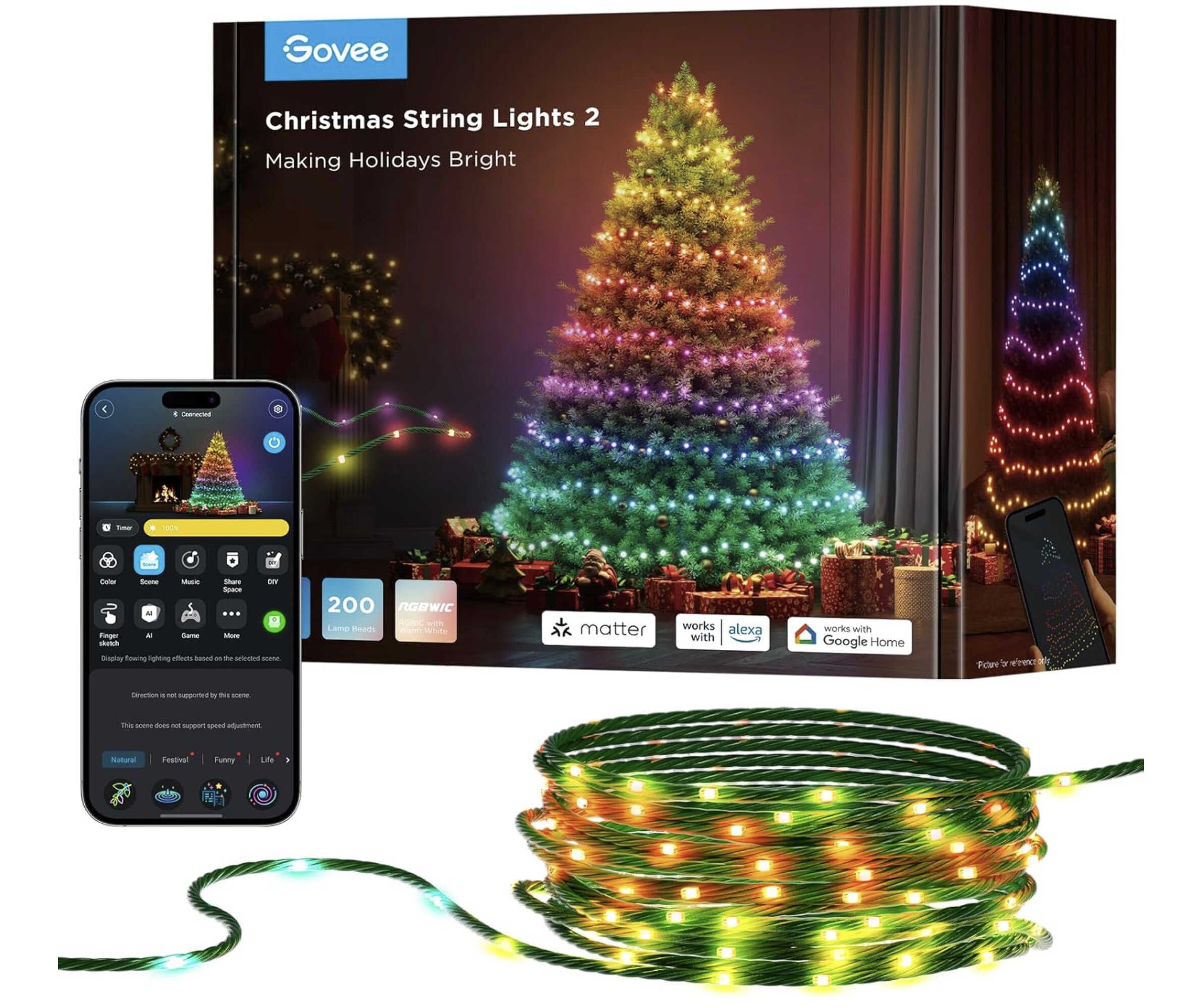 Govee Christmas Lights, RGBWIC 20M Weilnachtsbeleuchtung für 64,99€ statt 99,99€