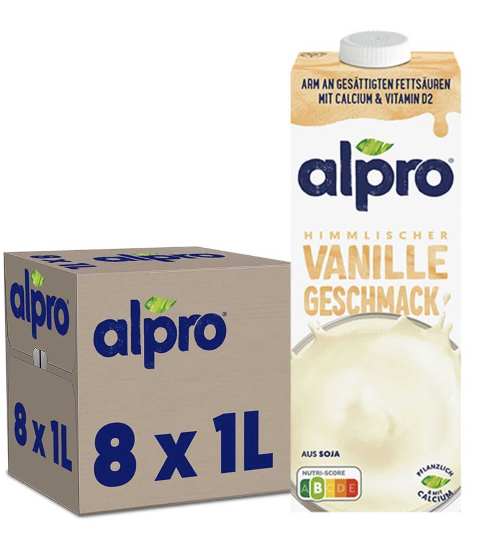 8x Alpro Drink auf Sojabasis mit Vanillegeschmack ab 11,32€ statt 15,92€