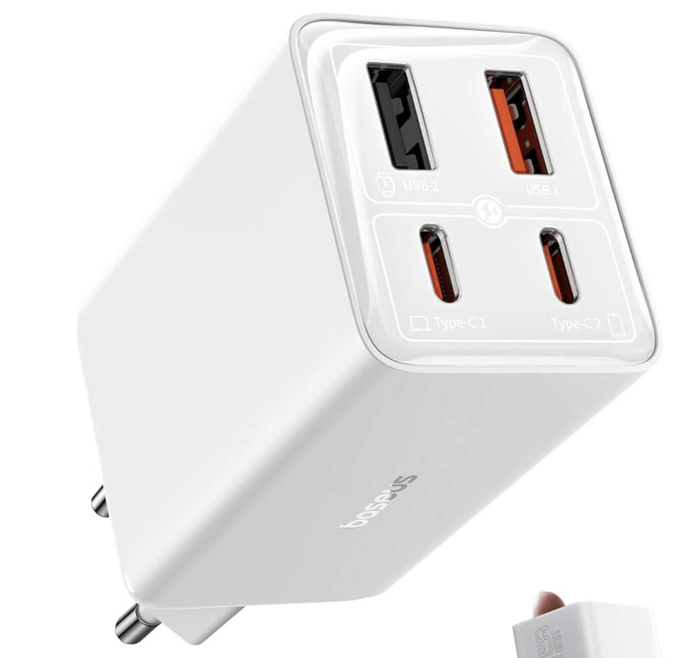 Baseus USB C Netzteil, 65W High Speed USB C Ladegerät ab 15,99€ statt 36,89€