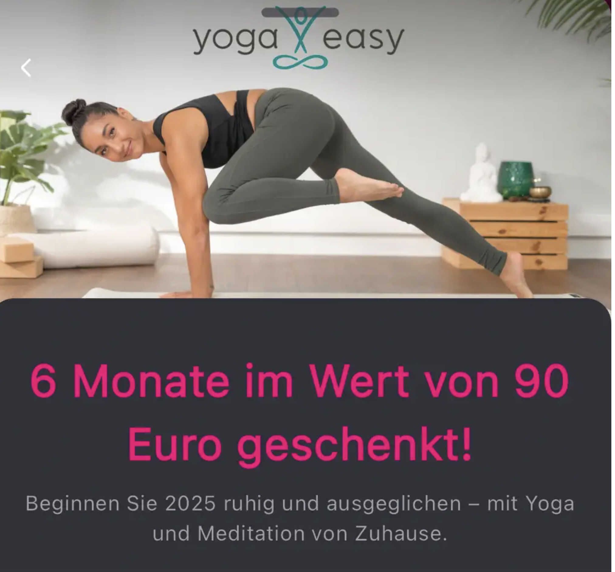 Yoga Easy 6 Monate gratis