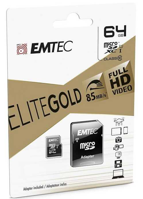 [Prime] Emtec ECMSDM64GXC10 EliteGold 64GB microSDXC Speicherkarte   4,95€ statt 6,30€