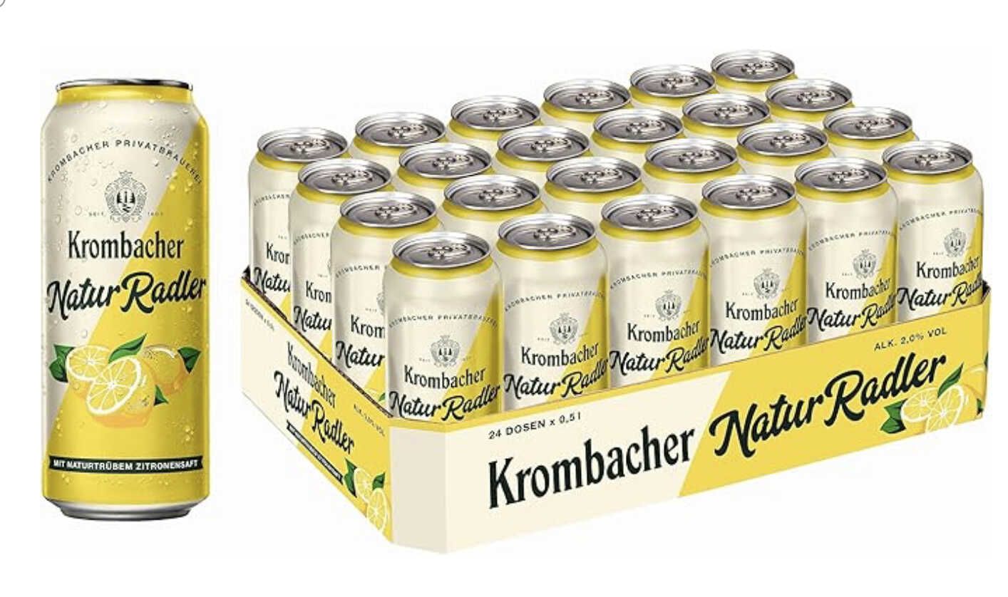 24x Krombacher Natur Radler 0,5L ab 14,81€ + 6€ Pfand