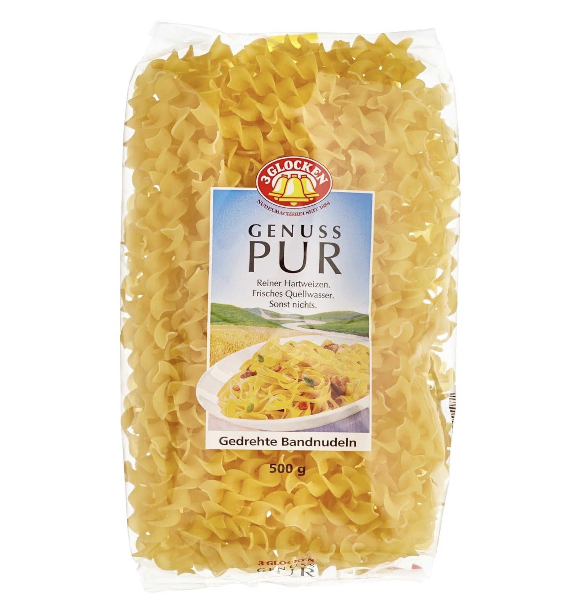 3 Glocken Genuss Pur Gedrehte Bandnudeln, 500g für 1,29€ statt 1,99€