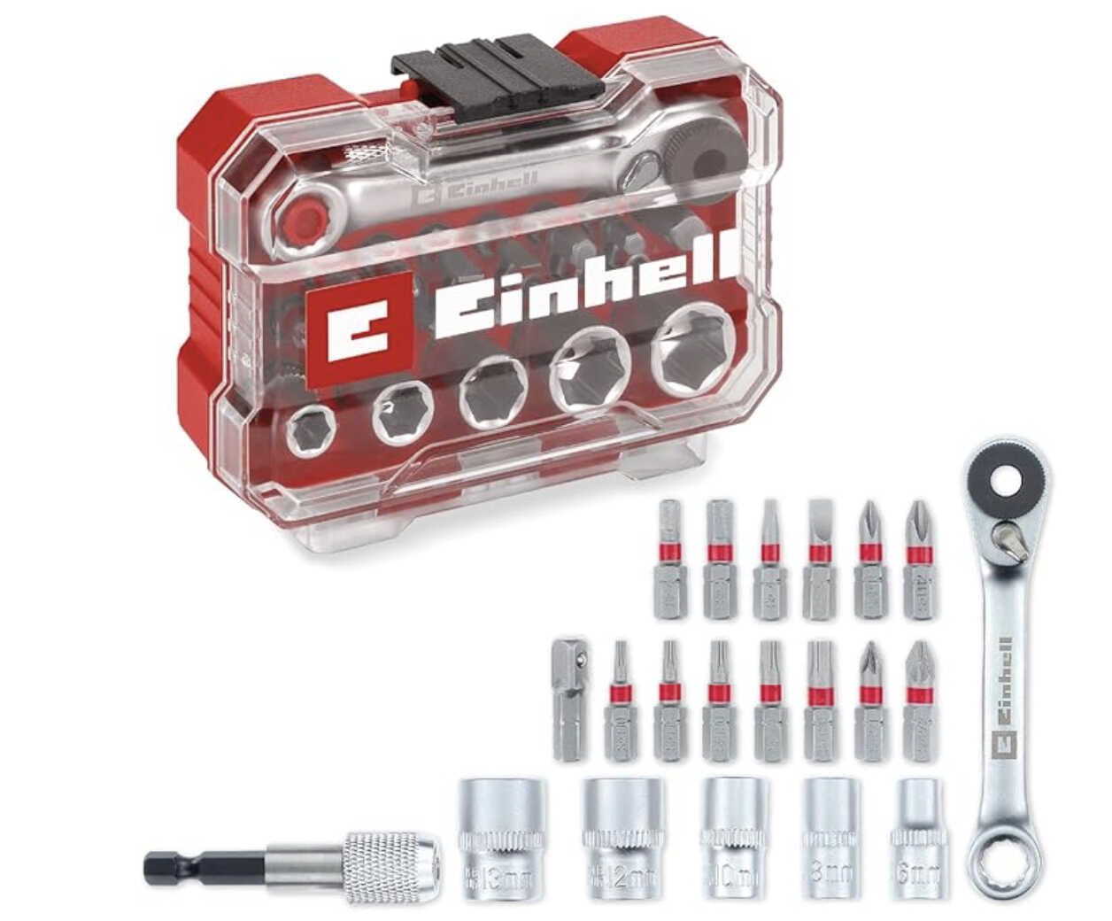 Einhell XS CASE 21 tlg. Bit  und Steckschlüssel Set für 14,99€ statt 19,14€