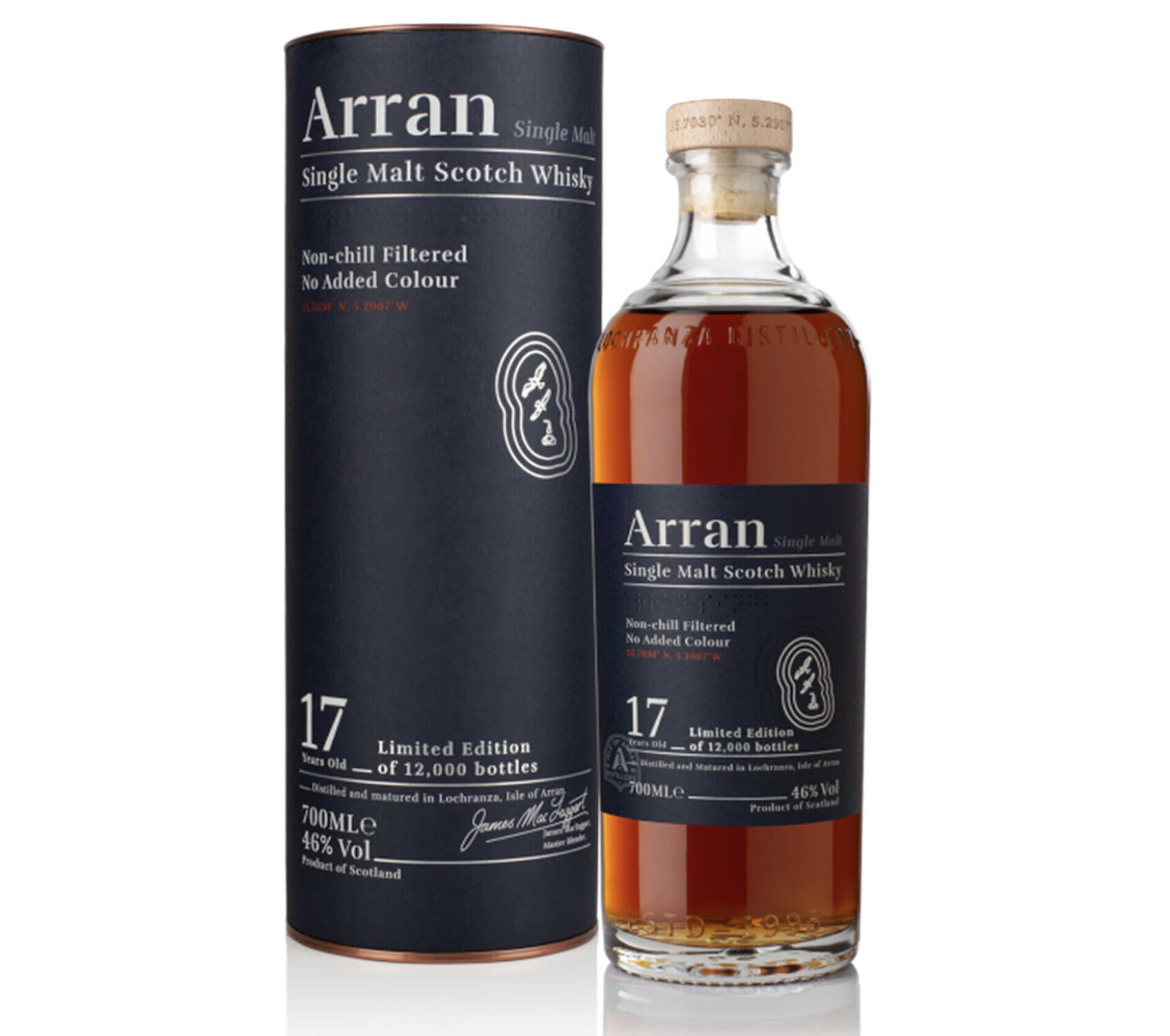 Arran 17 Years Old Single Malt Scotch Whisky 0,7l 46% für 108,90€ statt 134,49€