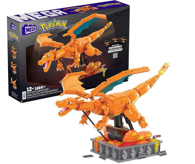 Mega Pokémon Glurak Actionfigur, 1664 Teile   55,61€ statt 75€