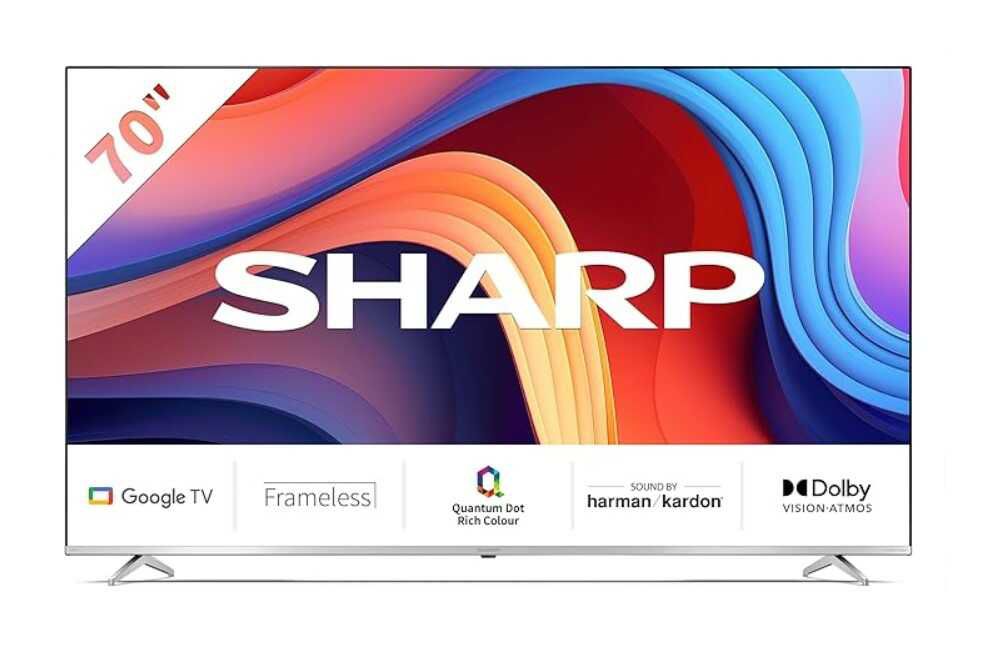 Sharp 70GP6260E 4K Ultra HD Google TV mit Quantum Dot Technologie (177 cm / 70 Zoll) für 541,44€ statt 629,98€