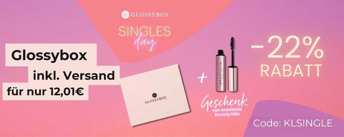 Glossybox + Augenbrauengel für nur 12,01€ – Deal zum Singlesday!