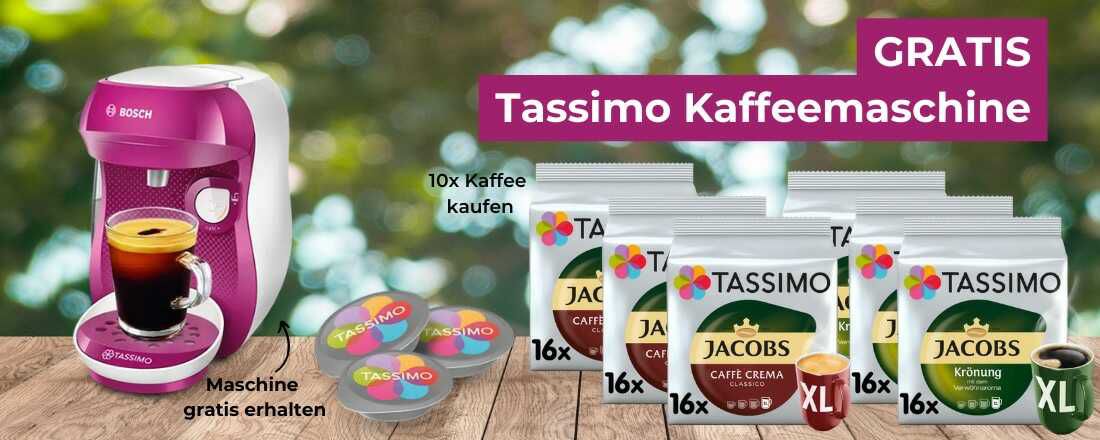 Tassimo Angebot: 10x Kaffee kaufen & Maschine gratis erhalten