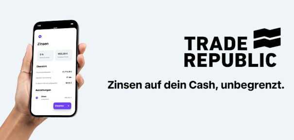 Trade Republic: 2,75% p. a. Zinsen + 1% Saveback in den Sparplan bei Kartenzahlung