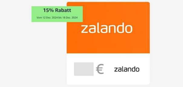 15% Rabatt auf Zalando Gutscheine bei Amazon   z.B. 50€ Gutschein für 42,50€